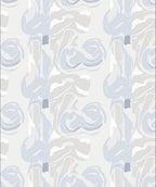 Abstract Swirl Light Blue Pattern Rug