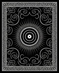 Sunburst Scrollwork Ornate Design Rug