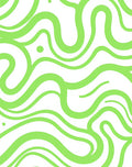 Green Swirls With Dots Pattern Rug
