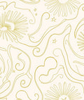 Golden Swirls Sunburst Pattern Rug