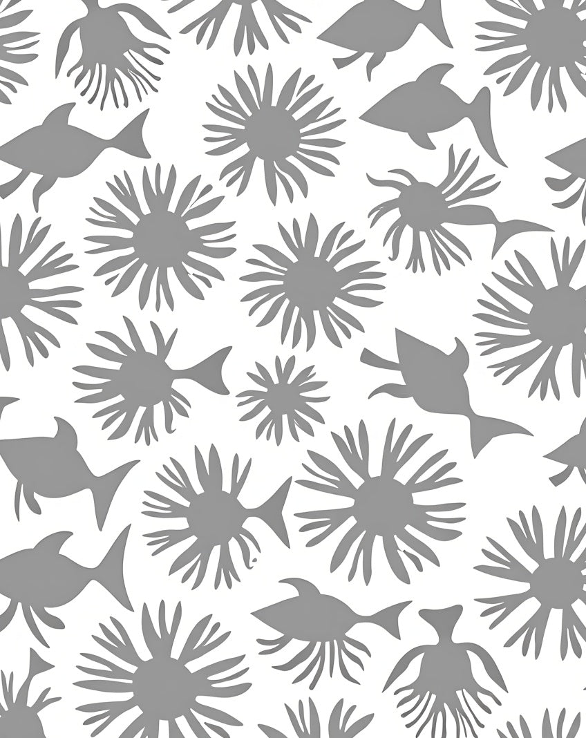 Marine Life Floral Pattern Design Rug