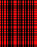 Bold Red Black Plaid Pattern Rug