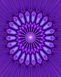 Radiant Violet Geometric Mandala Pattern Rug