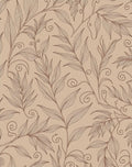 Elegant Faded Leaf Vine Pattern Rug