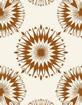 Sunburst Radial Pattern Warm Tones Rug