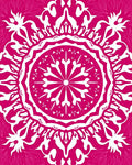 Pink Mandala Floral Design Rug