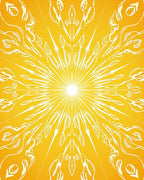 Radiant Sunburst Abstract Pattern Rug