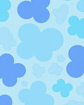 Cool Blues Cloud Pattern Rug