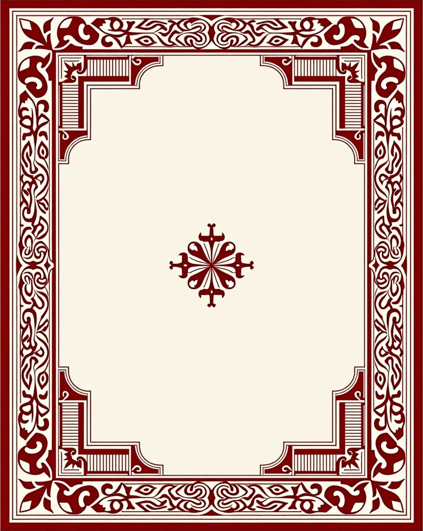Regal Ornate Border Design Rug