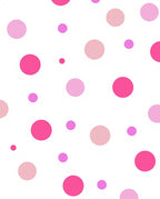 Pink Polka Dot Playful Pattern Rug