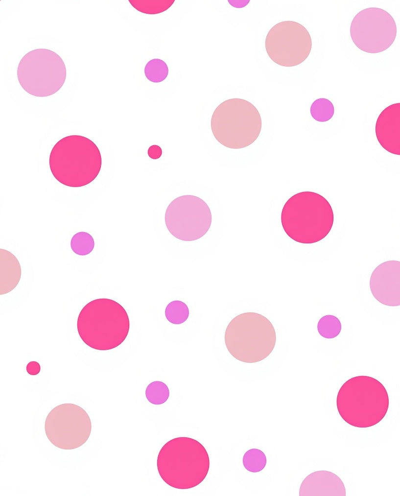 Pink Polka Dot Playful Pattern Rug