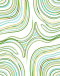 Abstract Swirls Green Aqua Yellow Rug