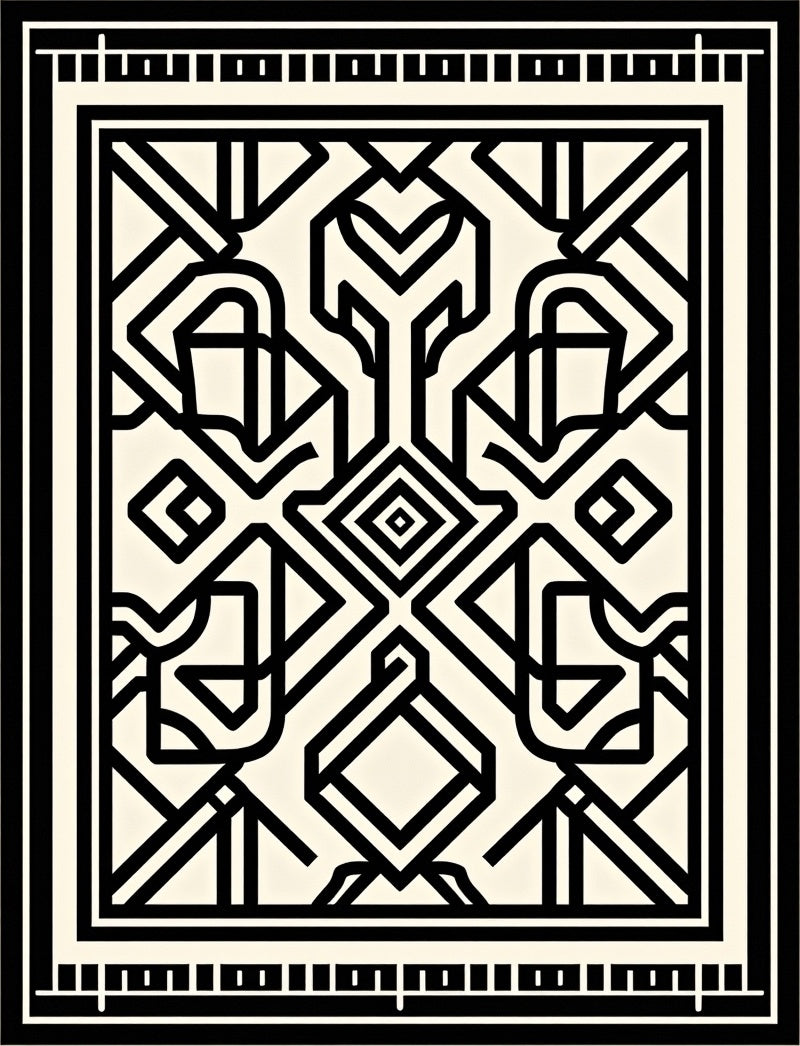 Bold Abstract Geometric Graphic Rug