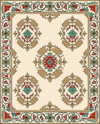 Classic Floral Medallion Border Rug