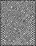 Abstract Geometric Maze Pattern Rug