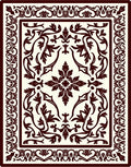 Ornate Vine Scrollwork Motif Rug