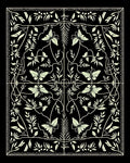 Cream Butterfly Garden Symmetry Rug