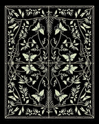 Cream Butterfly Garden Symmetry Rug