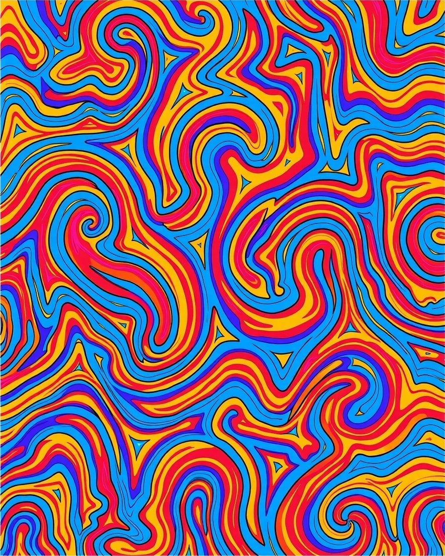 Vibrant Swirl Pattern Design Rug