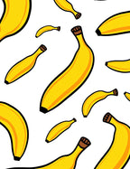 Pop Art Yellow Banana Pattern Rug