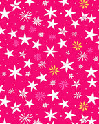 Whimsical Starburst Pattern On Pink Rug