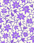 Elegant Purple Floral Vine Design Rug