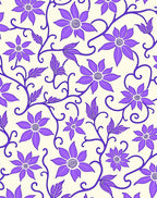 Elegant Purple Floral Vine Design Rug