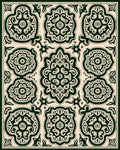 Intricate Symmetry Medallion Pattern Rug