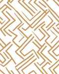 Geometric Lines Abstract Gold Pattern Rug