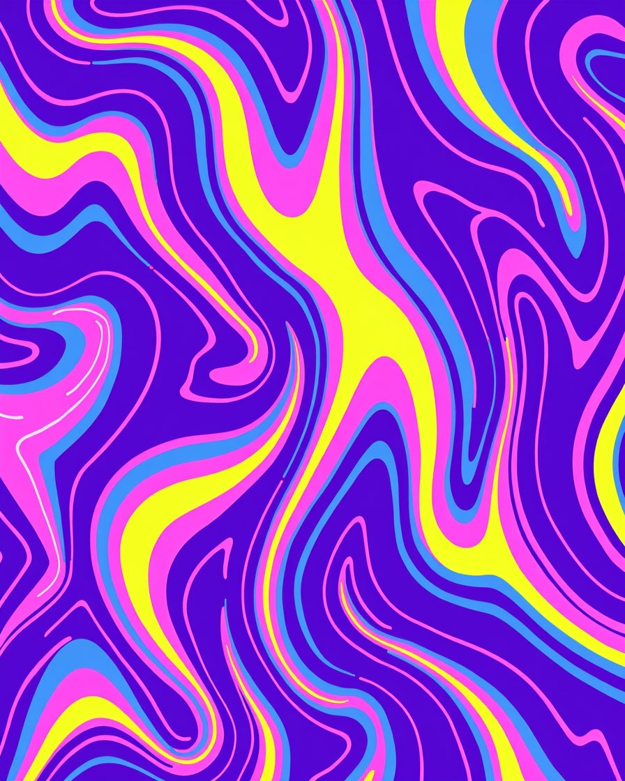 Vivid Swirl Abstract Pattern Rug