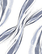 Abstract Blue White Swirls Design Rug