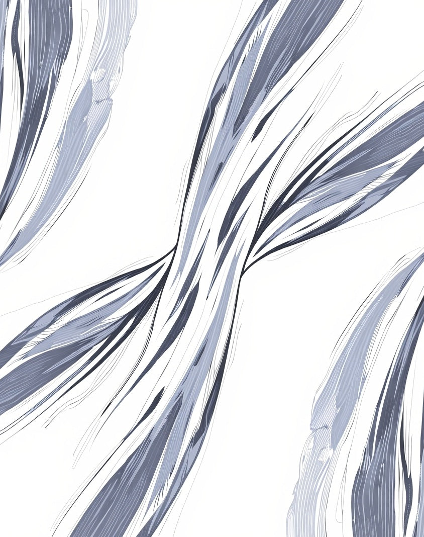 Abstract Blue White Swirls Design Rug