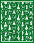 Classic Christmas Trees Pattern Design Rug