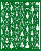 Classic Christmas Trees Pattern Design Rug