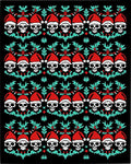 Festive Skull Holiday Festive Foliage Rug