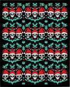 Festive Skull Holiday Festive Foliage Rug