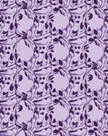 Artistic Purple Floral Swirl Pattern Rug