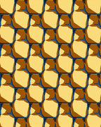Golden Honeycomb Geometric Pattern Rug