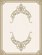 Elegant Swirls Decorative Frame Rug