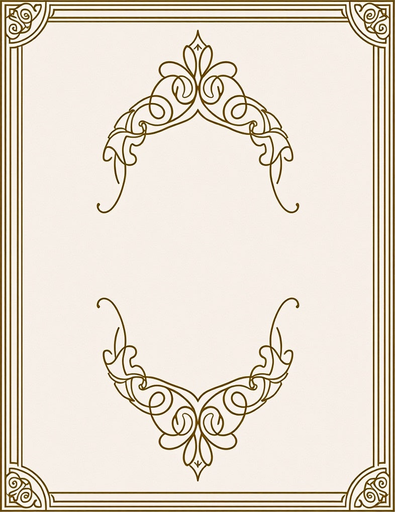 Elegant Swirls Decorative Frame Rug