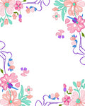 Whimsical Floral Vines Petals Design Rug