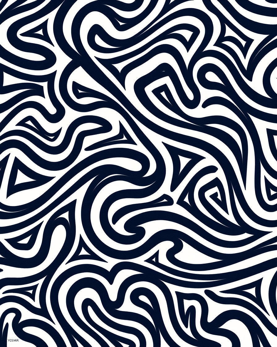 Bold Abstract Line Art Rug