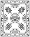 Floral Sunburst Mandala Pattern Design Rug