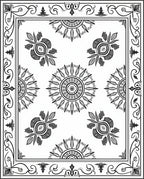 Floral Sunburst Mandala Pattern Design Rug