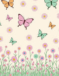 Whimsical Butterfly and Daisy Meadow Rug