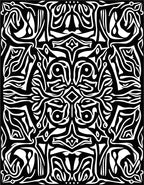 Bold Black White Swirling Abstract Pattern Rug
