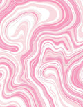 Sweet Pink Swirling Marble Pattern Rug