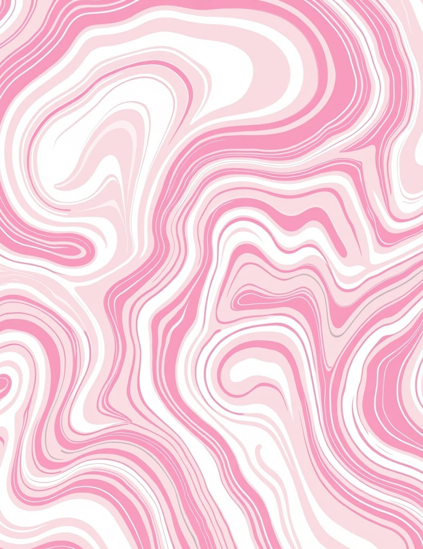 Sweet Pink Swirling Marble Pattern Rug