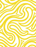 Yellow Flowing Lines Pattern Rug