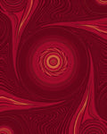 Abstract Red Swirl Pattern Rug